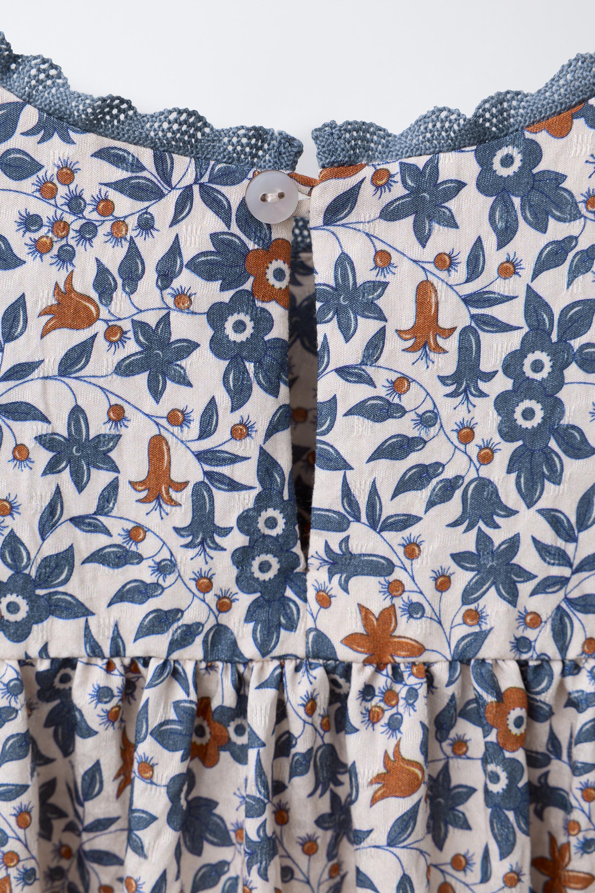 LACE FLORAL PRINT DRESS